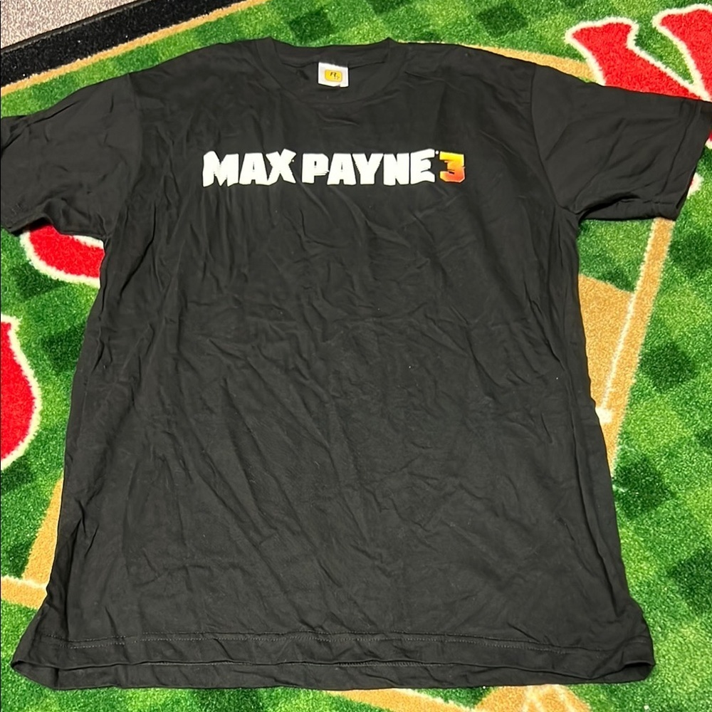 Max Payne 3 2012 Rockstar Games Promo T-Shirt Black Large